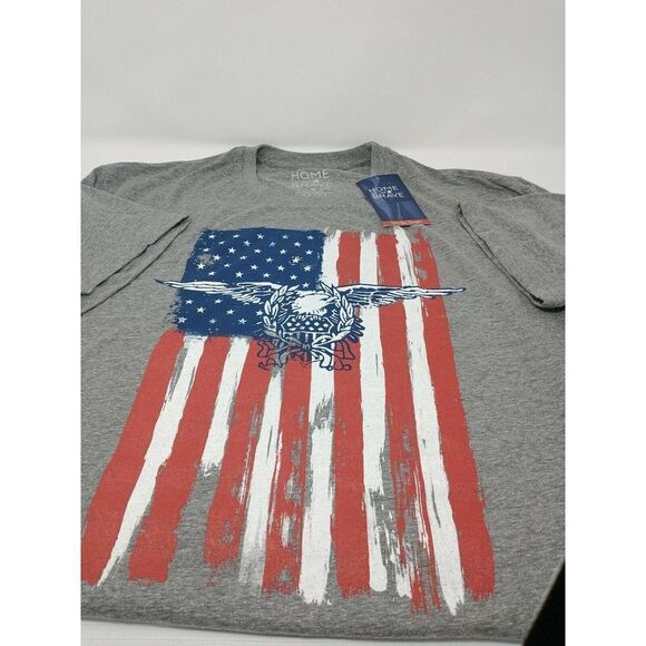American Flag Shirt Home of the Brave Mens Size XL Fast Shipping New with Tags! - Picture 3 of 5